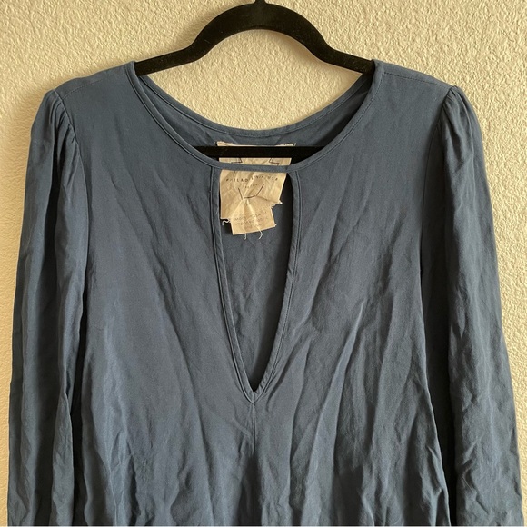 Free People Beck Loose Keyhole Dress Navy - Picture 3 of 9